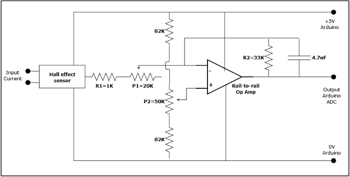 Data logger current measuring curcuit diagram