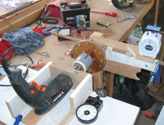 Axial flux alternator test rig